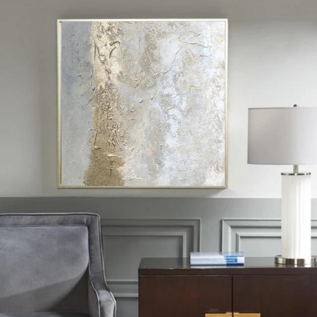 Large wall art Abstract Gold Painting for wall decor