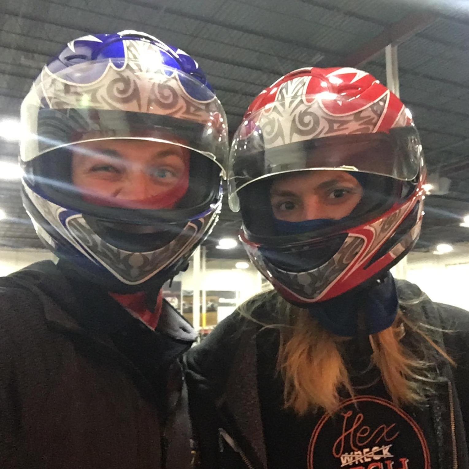 Right before Robert defeats me at go kart racing