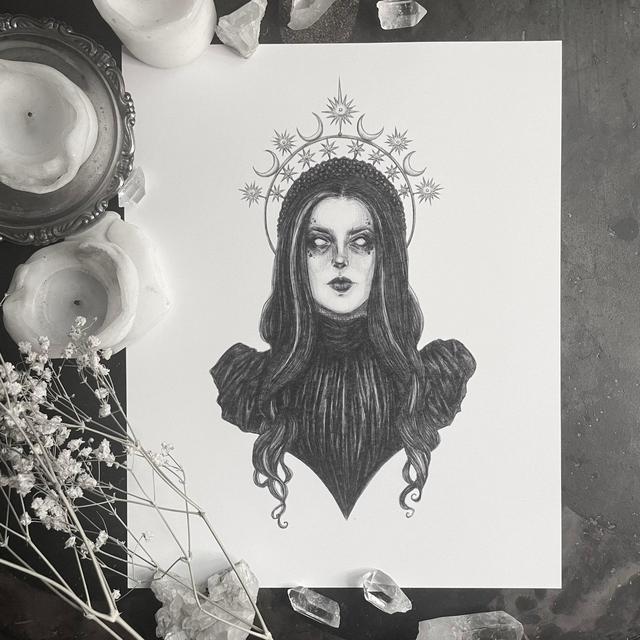 Nyx - Fine Art Print - Greek Goddess of the Night - Mythology - Celestial - Dark Art - Gothic Illustration