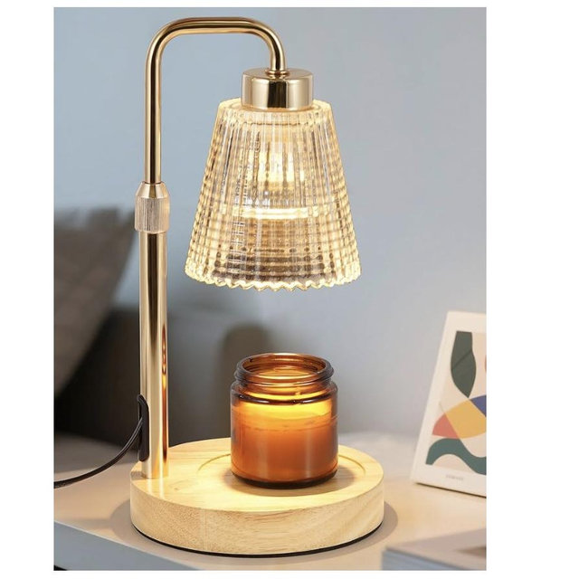 Raw Wood GODONLIF Candle Warmer Lamp with Cycle Timer, Birthday Gifts for Women Mom Her, House Warming Gifts New Home Room Decor, Wax Melt Warmer for Jar Candles with 2 Bulbs