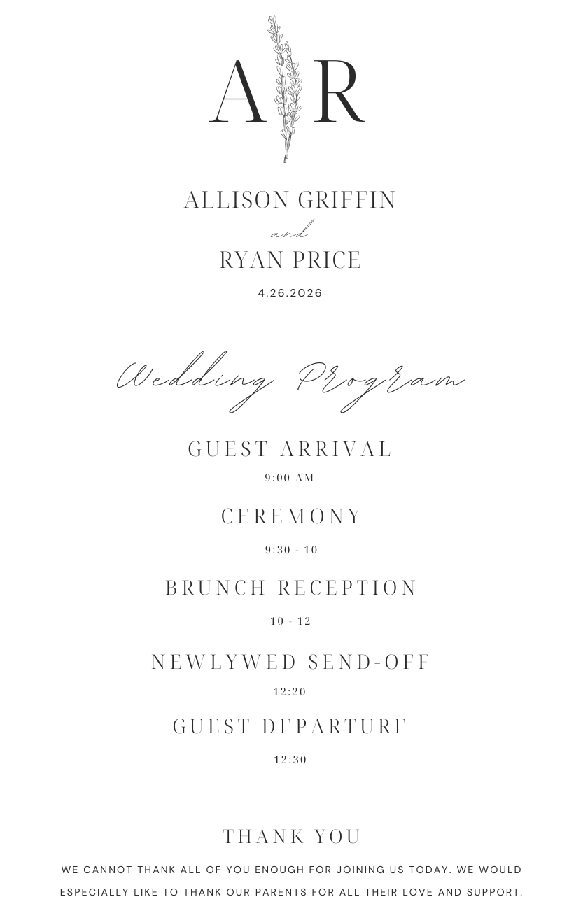 The Wedding Website of Allison Griffin and Ryan Price