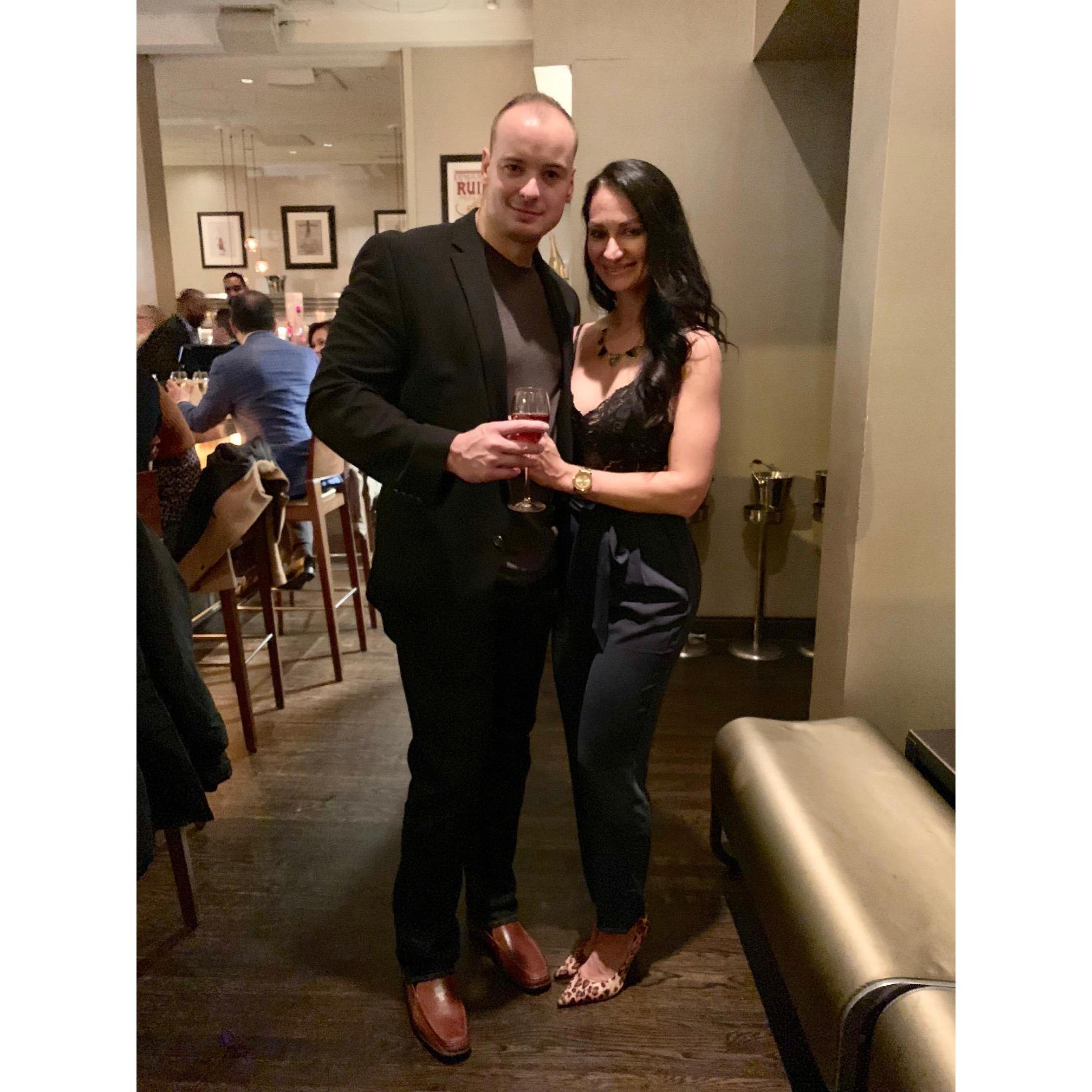 I said "yes" ! Celebrating with family and friends at "POPs champagne bar in River North- Chicago. Oct 2018