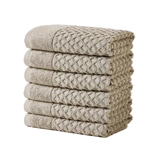 Linery & Co Linery & Co. Cotton Diamond Textured 6-Piece Hand Towel Set