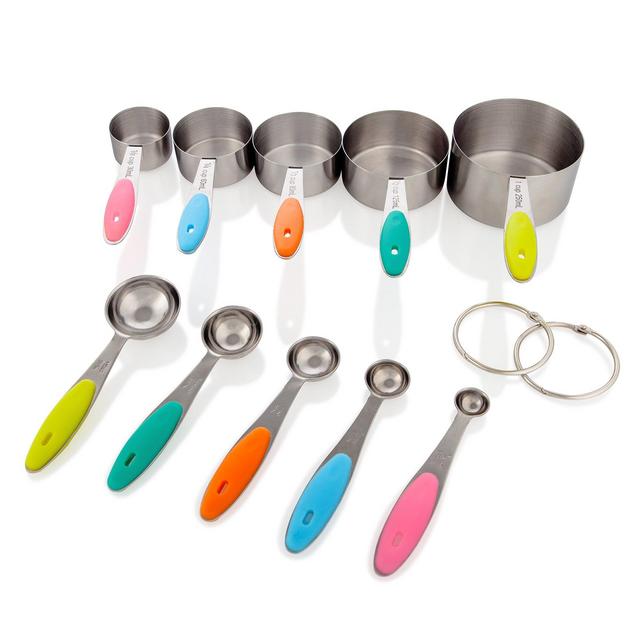 10 Pcs Stainless Steel Measuring Cups and Spoons