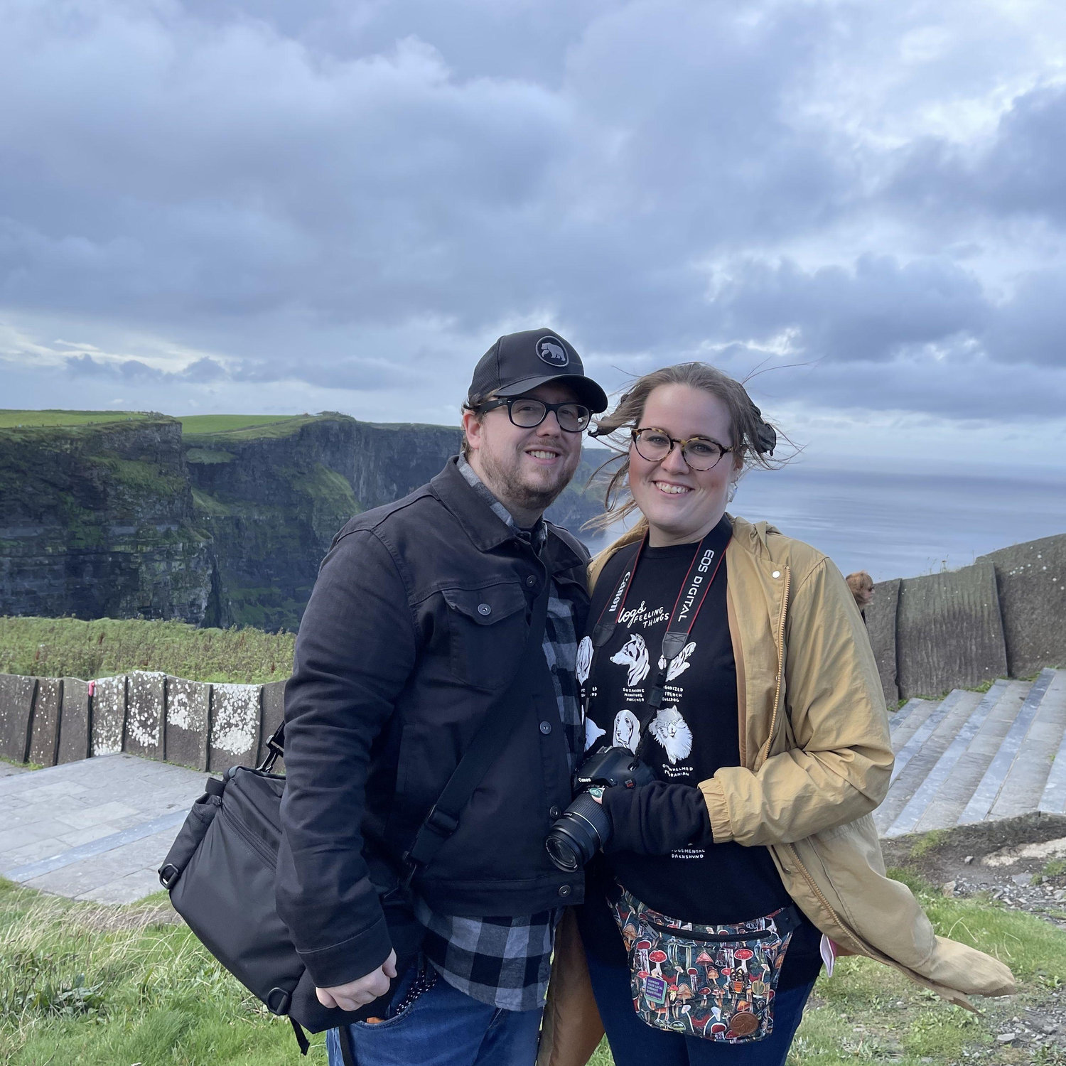 Climbing the Cliffs of Moher in Couty Clare, Ireland.