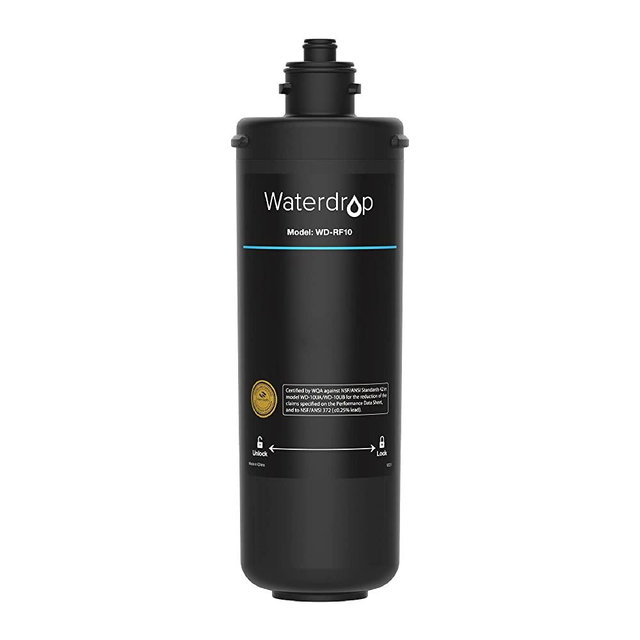 Waterdrop WD-RF10 Water Filter, NSF/ANSI 42 Certified, 8K Gallons High Capacity, Replacement for Waterdrop Under Sink Water Filtration System