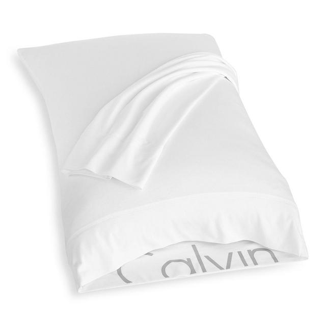 Calvin Klein Modern Cotton Jersey Body Solid King Pillowcase, Pair