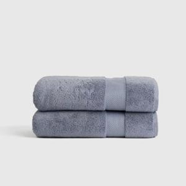 Turkish Ultra Luxe Plush Bath Towel (Set of 2) in Mineral