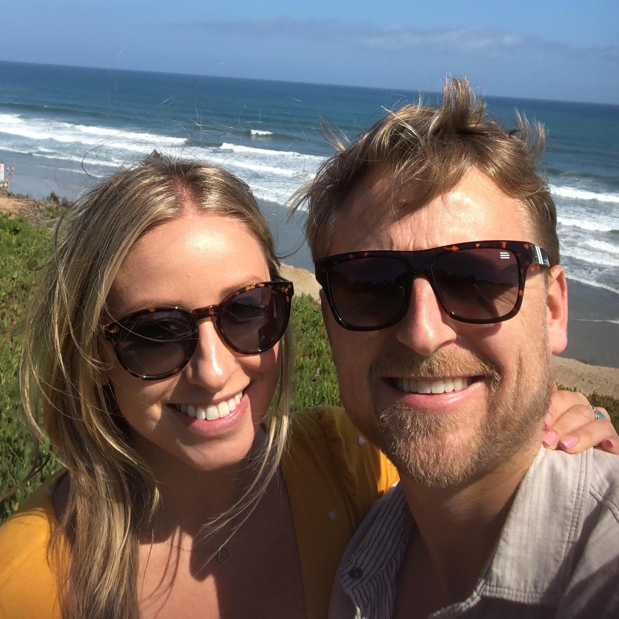 This is by our house in Del Mar, before we were living together