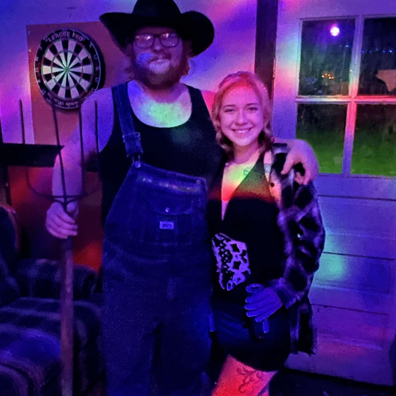 The cutest cow and farmer in Mark and Chelsea’s barn!