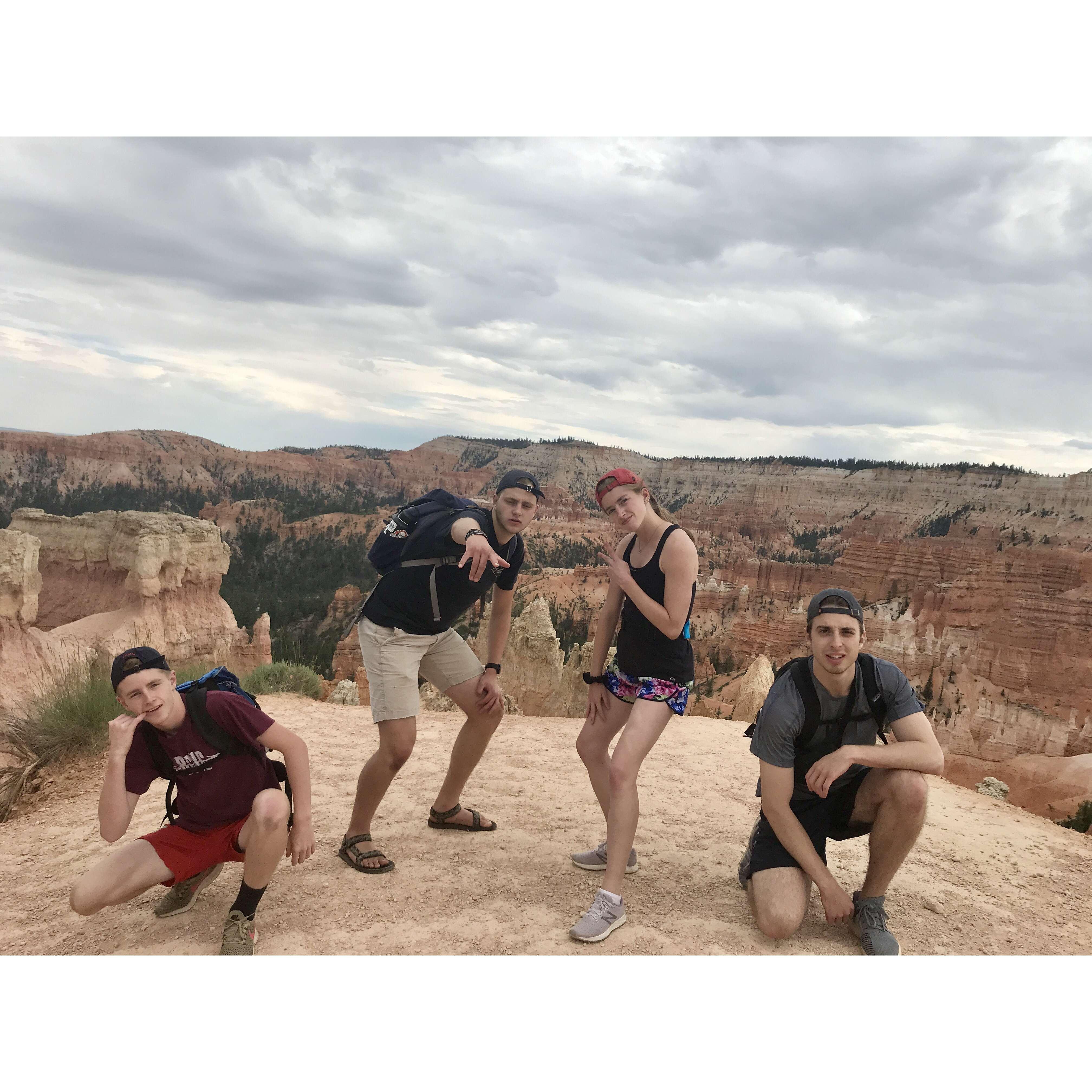 The Kids all together out west. 