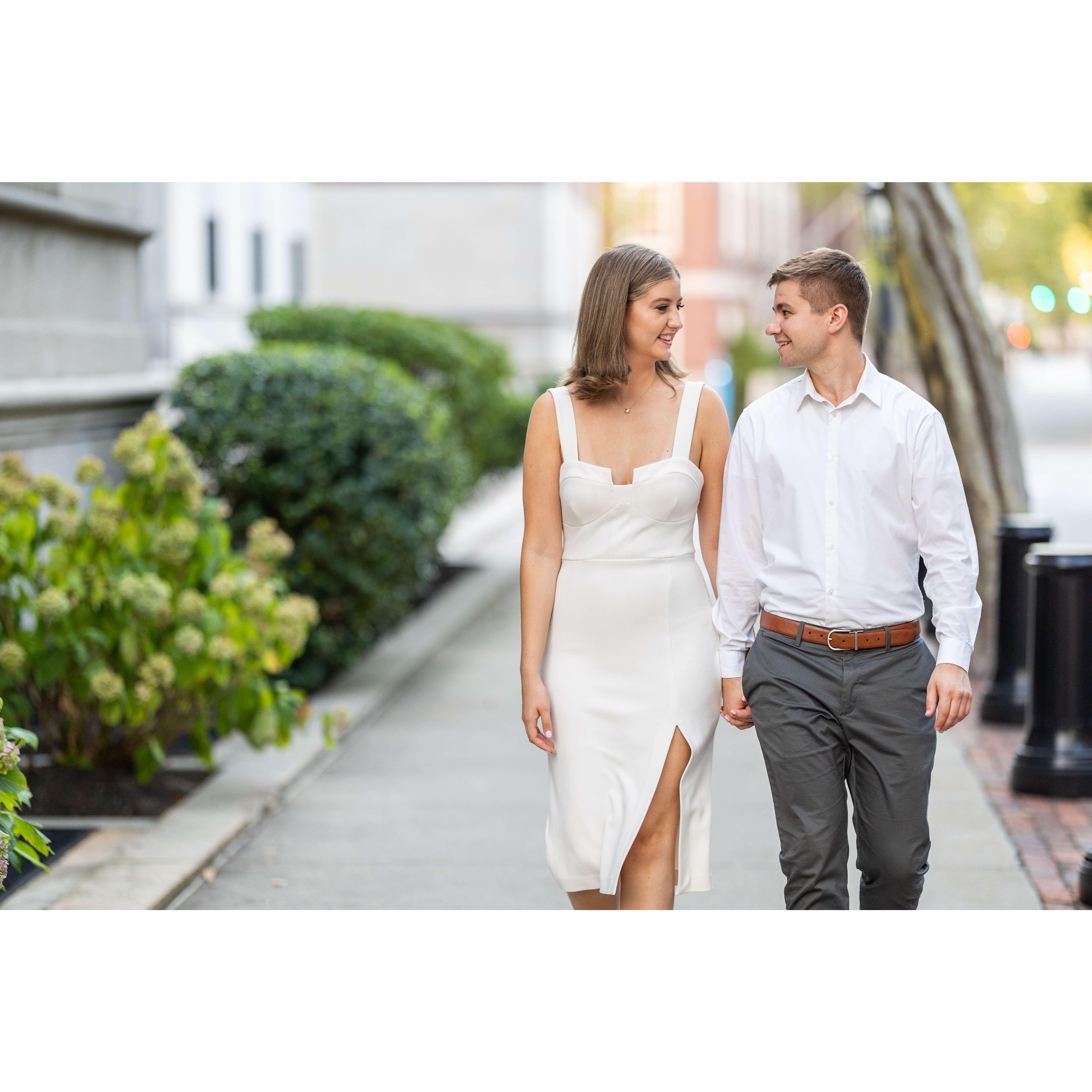 Our engagement session in downtown Providence!