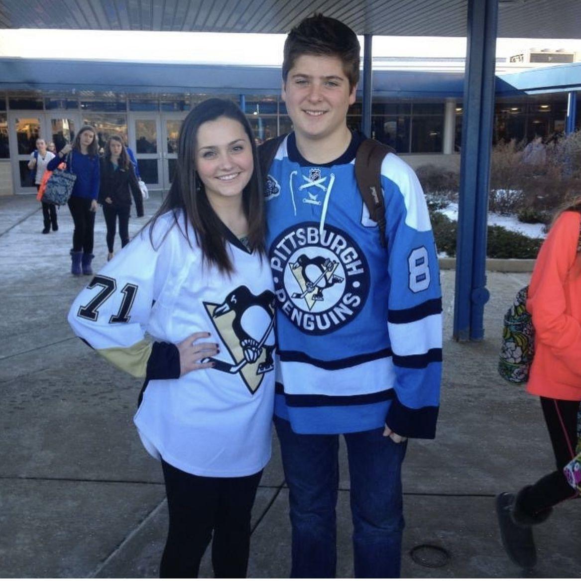 Outside Hampton Middle School, we were probably 14 years old!