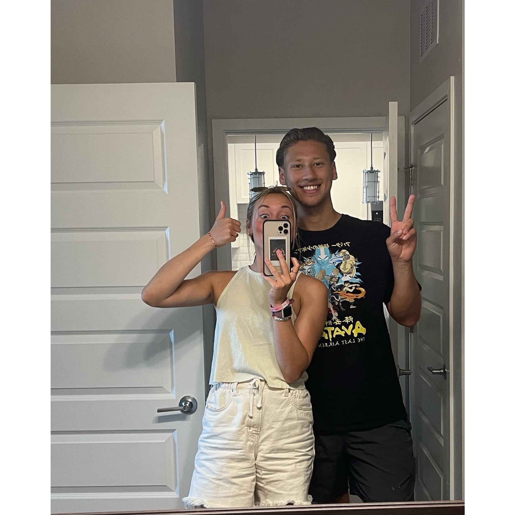First pic in our new apartment! (Dylan moves in after the wedding!)