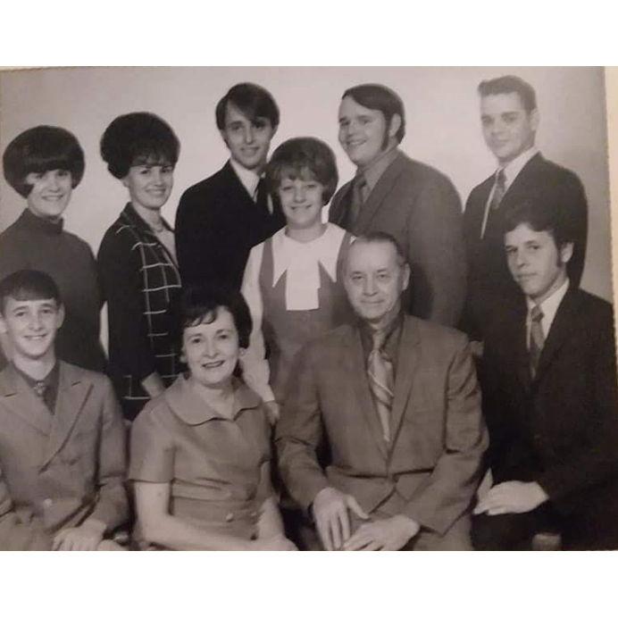 Starks Family Circa 1973: Mae, Joan, Roy, Kevin, Jerry, Bob, Marie, Charlie, Michael