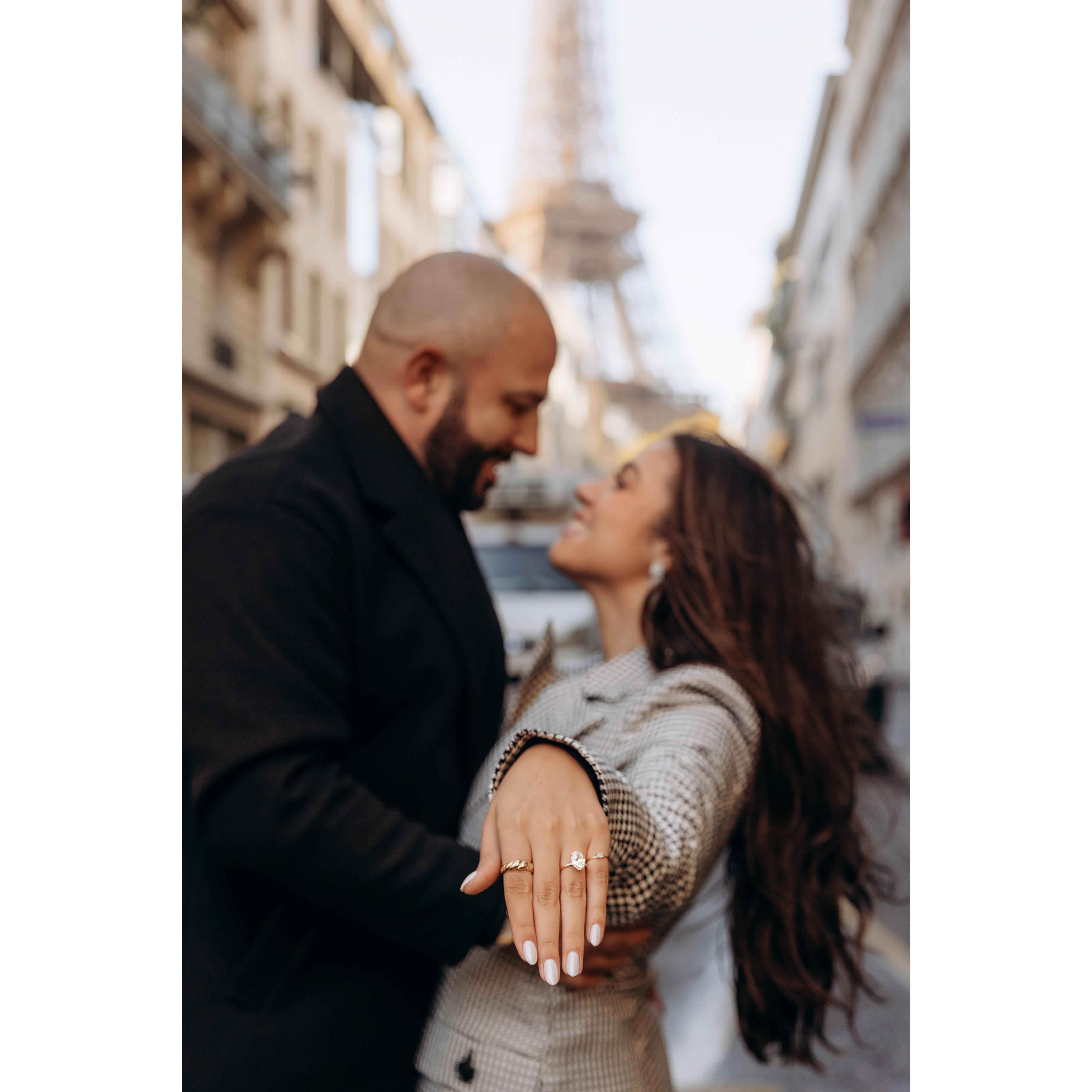 Photoshoot we had in Paris the day after we got engaged! BEST TRIP EVER!