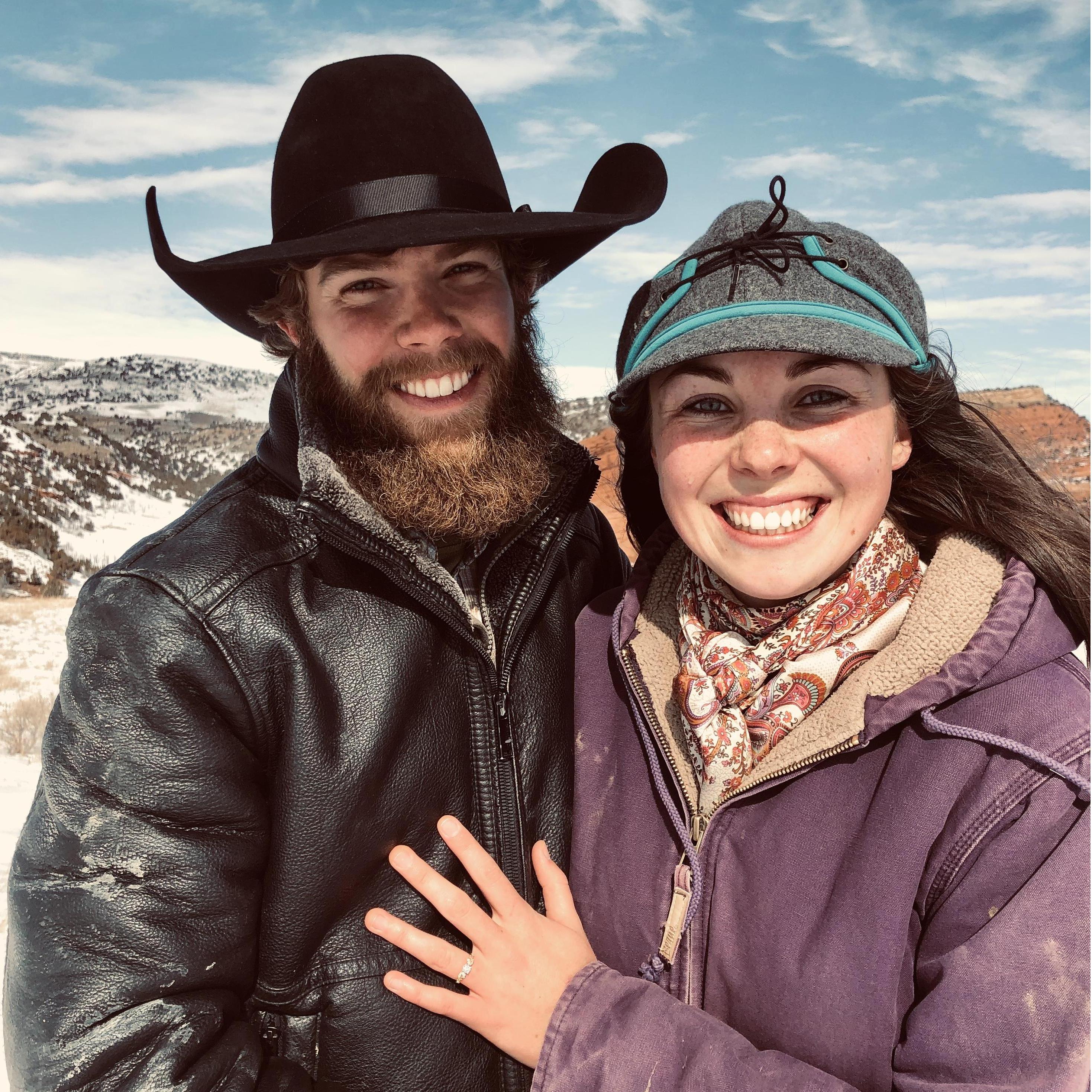 The day we got engaged! If you look close, you can still see the tears on my cheek!