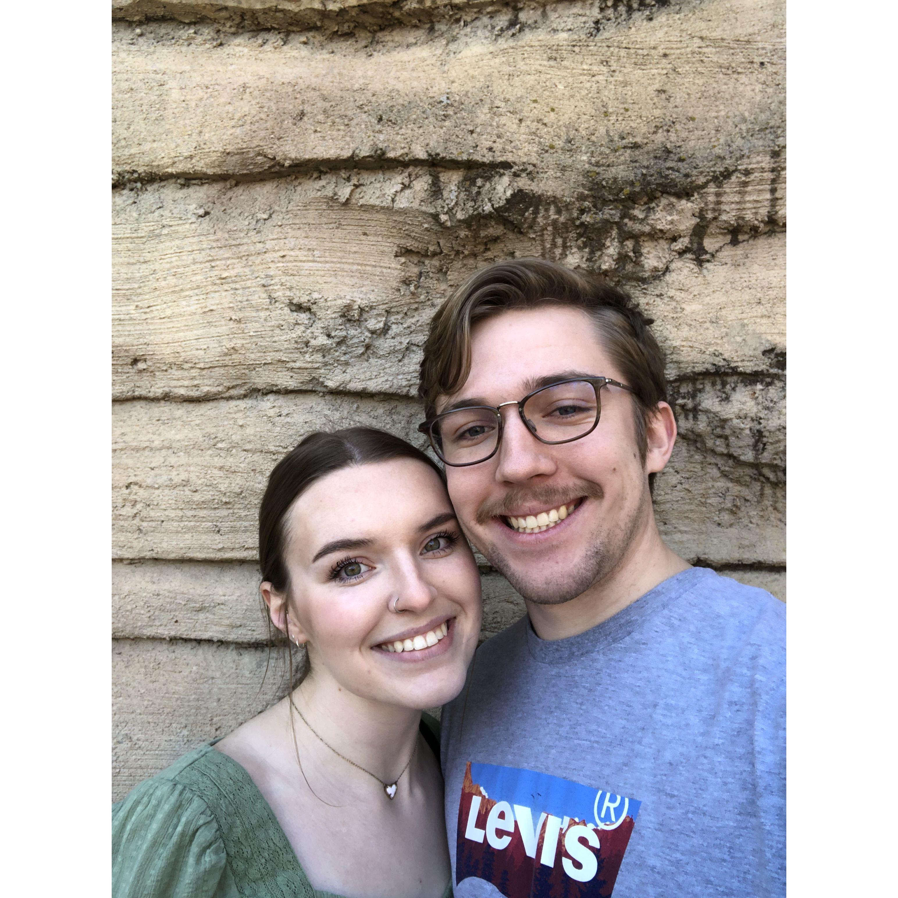 March 2022. Emilee's birthday trip to the zoo! Sam was finally convinced to have just a mustache for the first time
