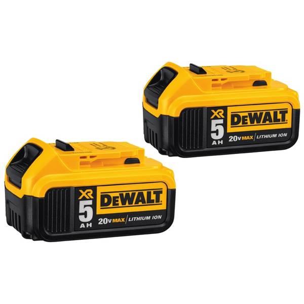 DEWALT DCB205-2 20V MAX Lithium-Ion 5Ah Lith-Ion Battery - 2 Pack
