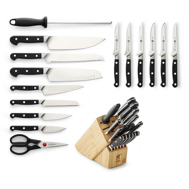 Zwilling J.A. Henckels Pro 16-Piece Knife Block Set, Bamboo