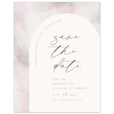 Beige Wedding Digital Save the Date - Coleridge Portrait