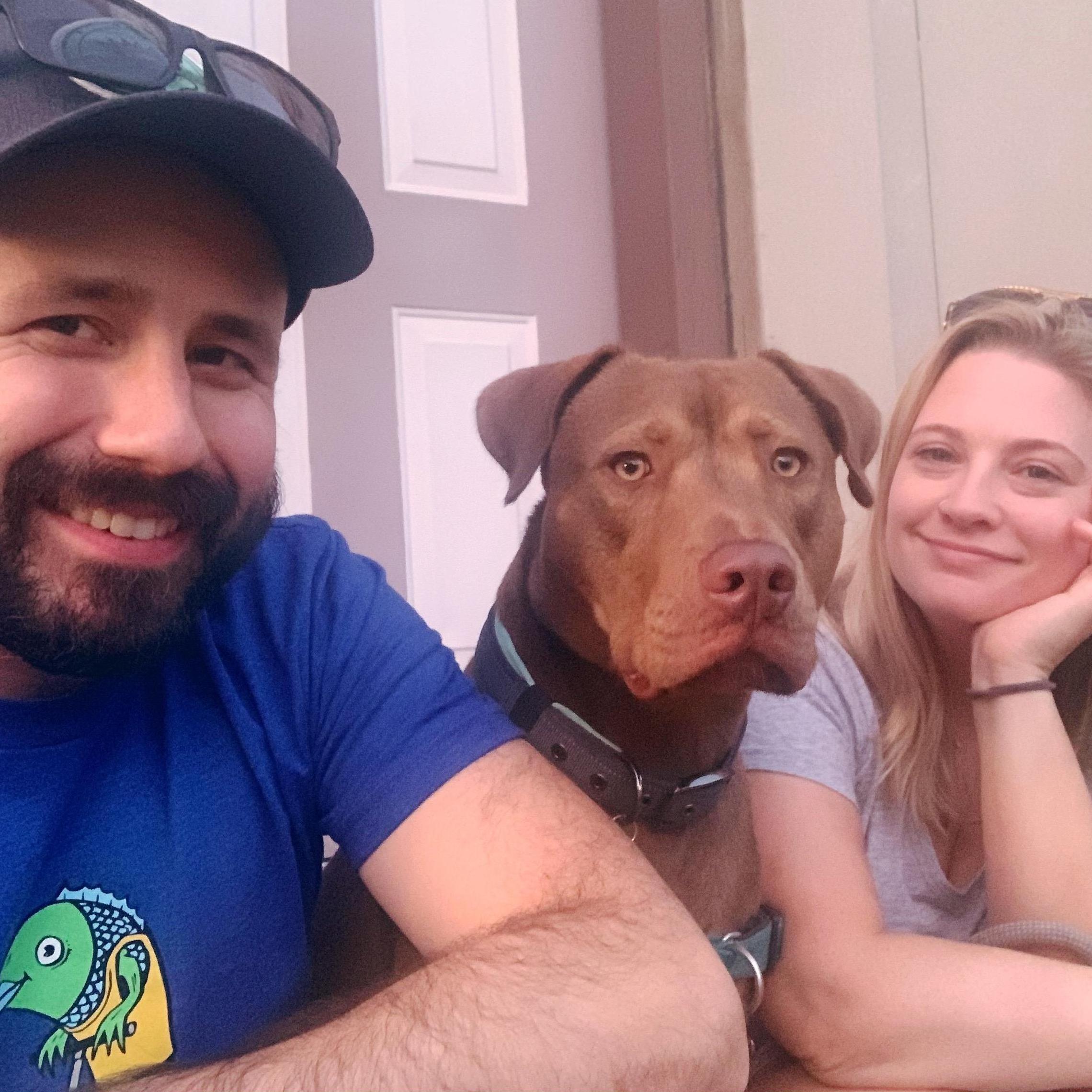 Our Brooklyn stoop with Bertie (2021)