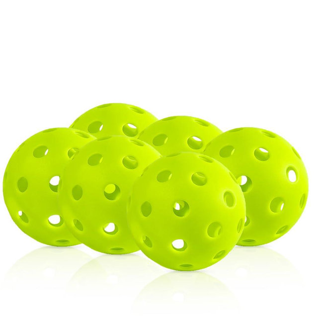 Fizzazzle Outdoor Pickleball Balls 40 Holes - 4/6/12 Pack USAPA Standard Balls - Pickleball Accessories Set - High Bounce True Flight & Durable Pickle Balls