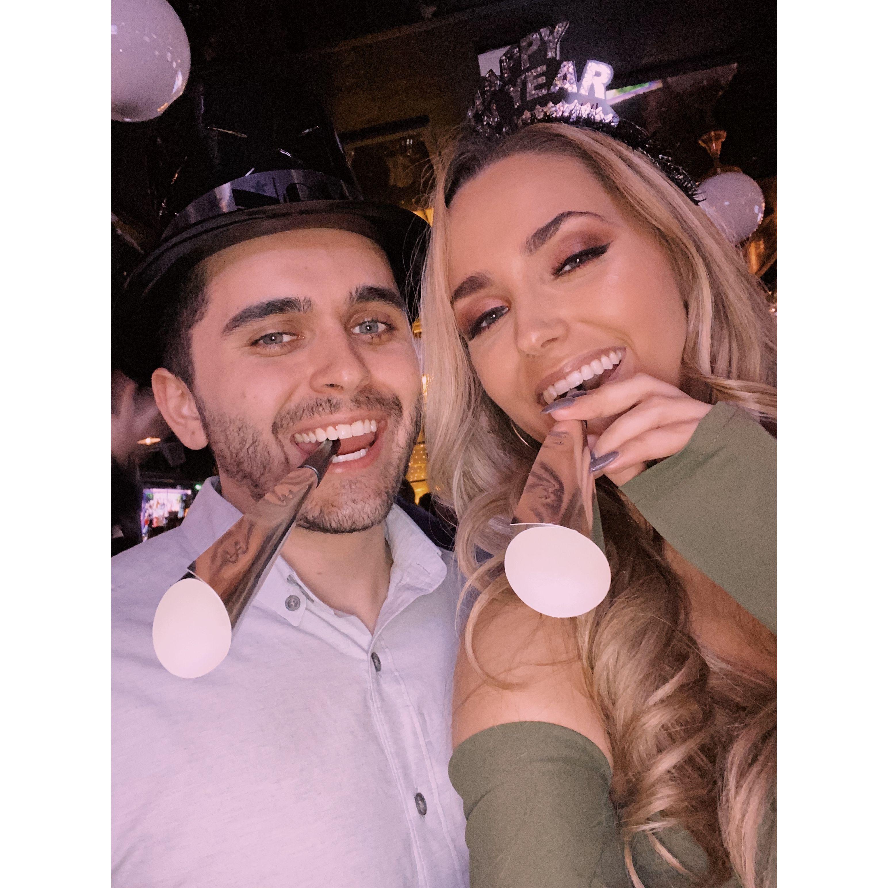 Last NYE spent as boyfriend & girlfriend!