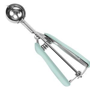 HOMURE H Cookie Scoop 1.5 Tablespoon, Size #50 Cookie Dough Scoop, Cookie Scoop for Baking, Mint, Spring-Loaded Scoop, Comfortable Grip