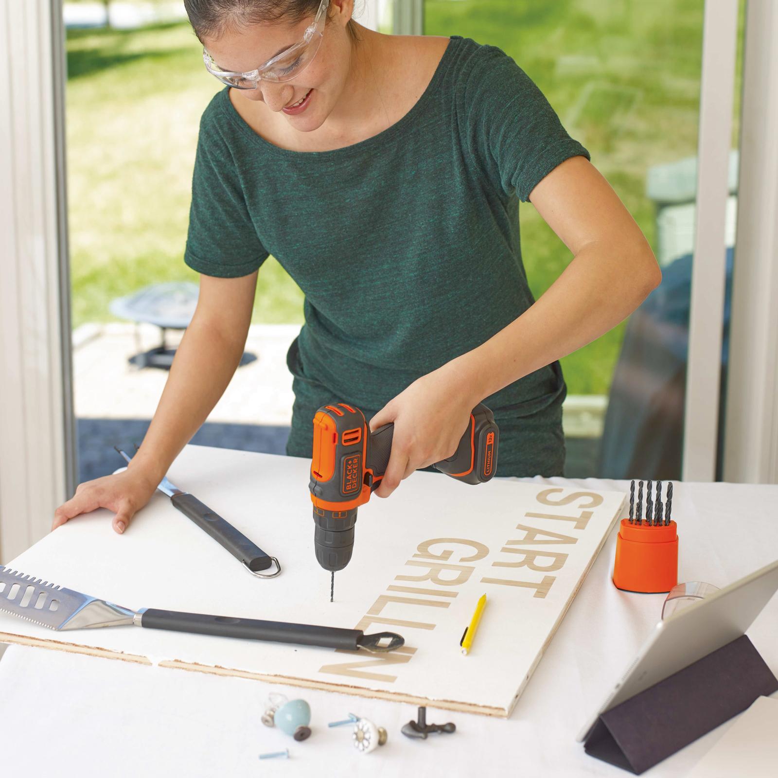Black+Decker, 56-Piece Project Kit With 8V Max Drill | Zola