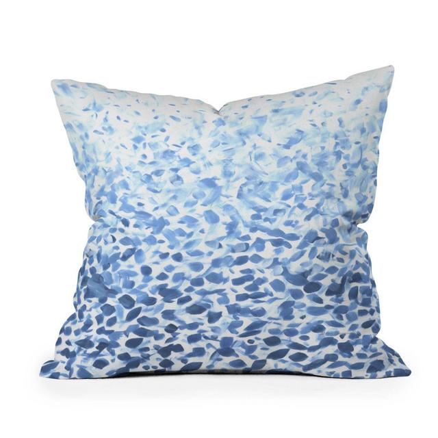 16"x16" Madart Inc. Tropical Fusion Abstract Square Throw Pillow Blue - Deny Designs