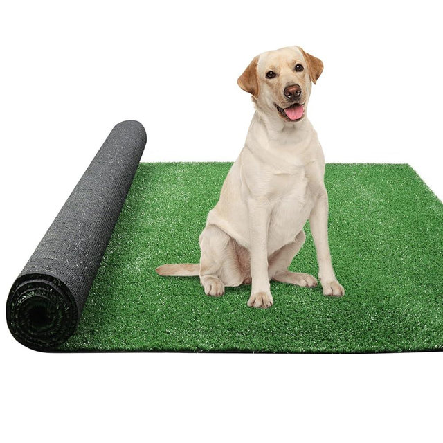 Heyroll Artificial Grass 5X8FT, 0.4" Pile Height Green Fake Grass Mat, Synthetic Turf Rug Indoor Outdoor Lawn Pet Dogs for Garden, Balcony, Patio with Drainage Holes, Customized Sizes