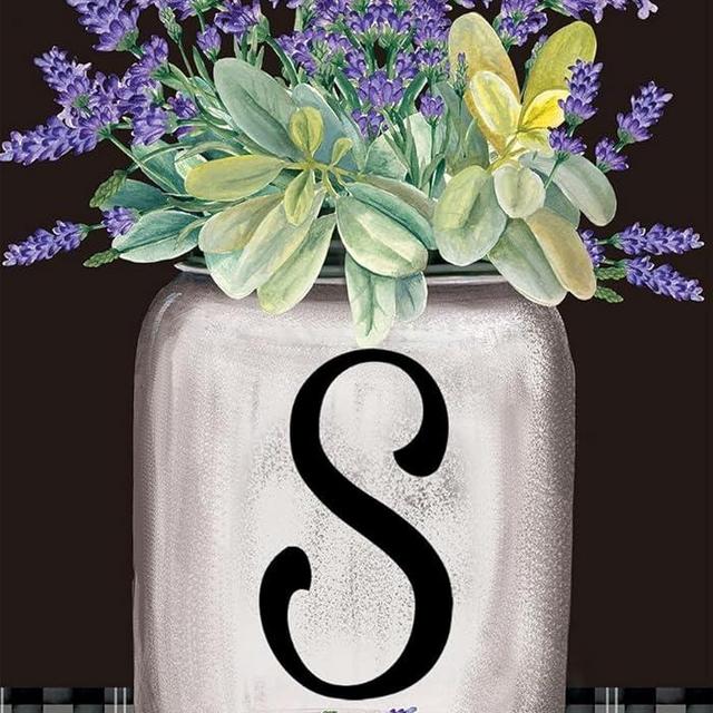Briarwood Lane Farmhouse Monogram Letter S Garden Flag
