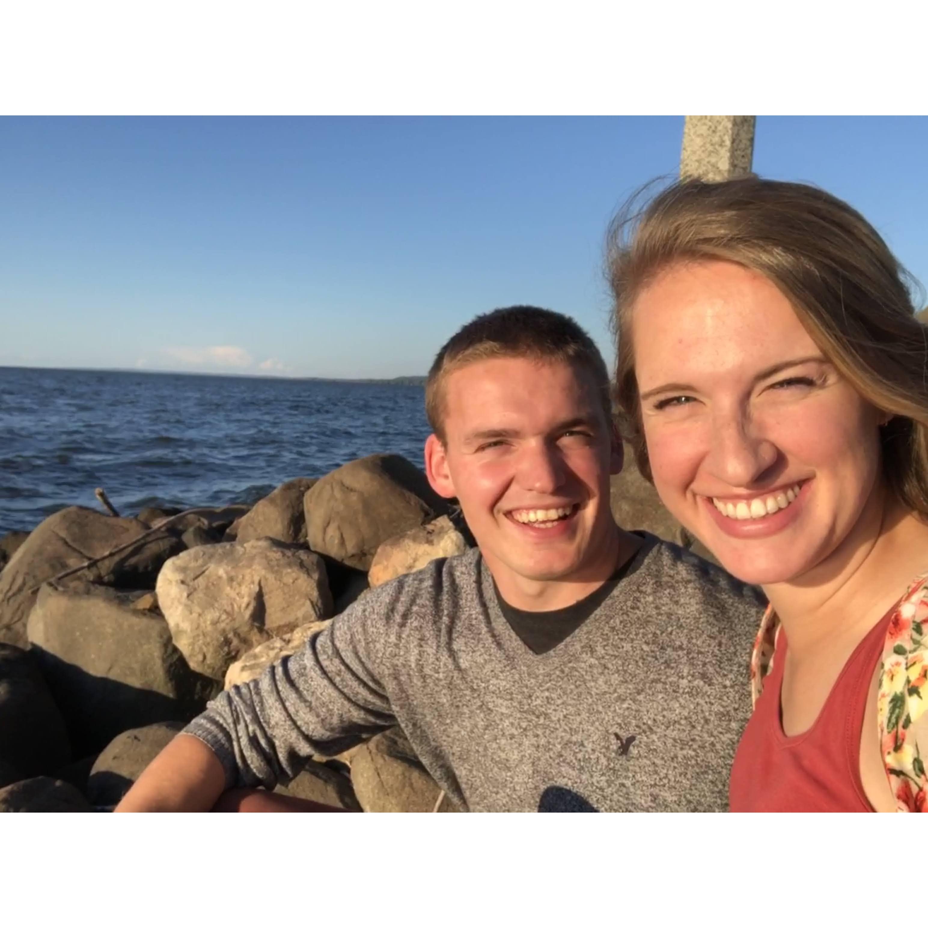 Met in the middle for a picnic and sunset in Fond du Lac