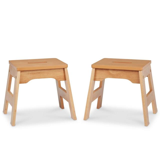 Wooden Stools - Set of 2 (Natural)