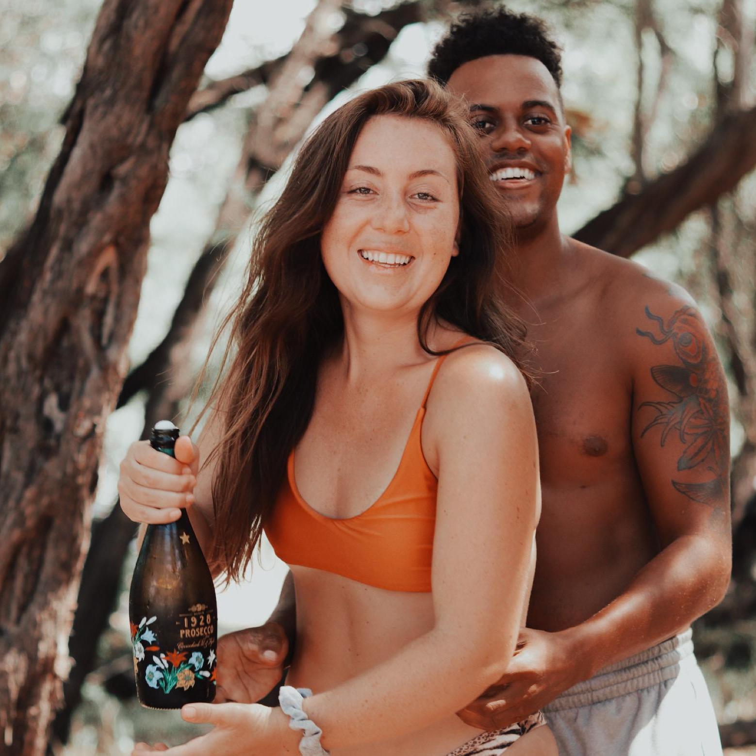 Celebrating our engagement one month after moving back to Maui!