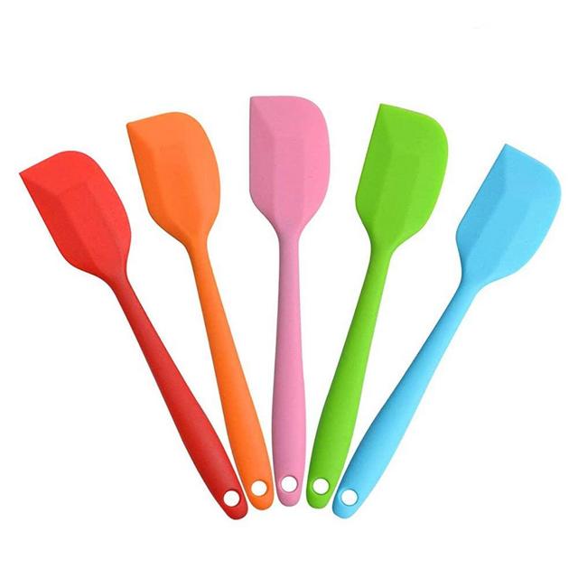 Hokisei Silicone Spatula Heat Resistant Small Spatulas Cooking Utensil Set Non-Stick Flexible Rubber Essential Cooking Gadget For Cake/Cream/Pastry/Butter/Batter Mixing/Cooking-(5 Pieces)