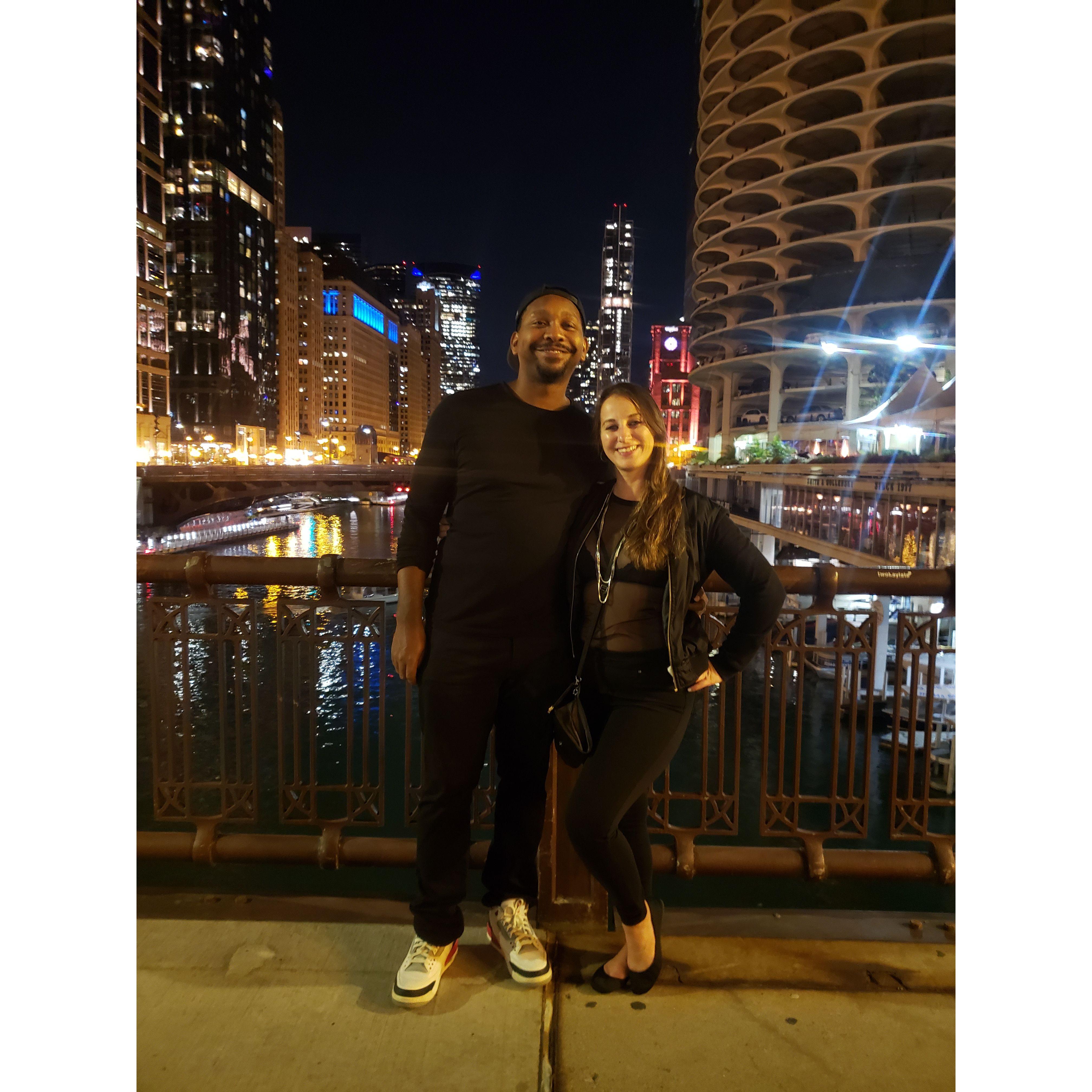 Our first trip to Chicago, right after the first time we said "I love you"