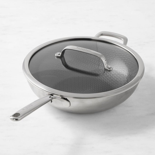 GreenPan Spectra with ThermoBond Ceramic Nonstick Covered Wok, 12"
