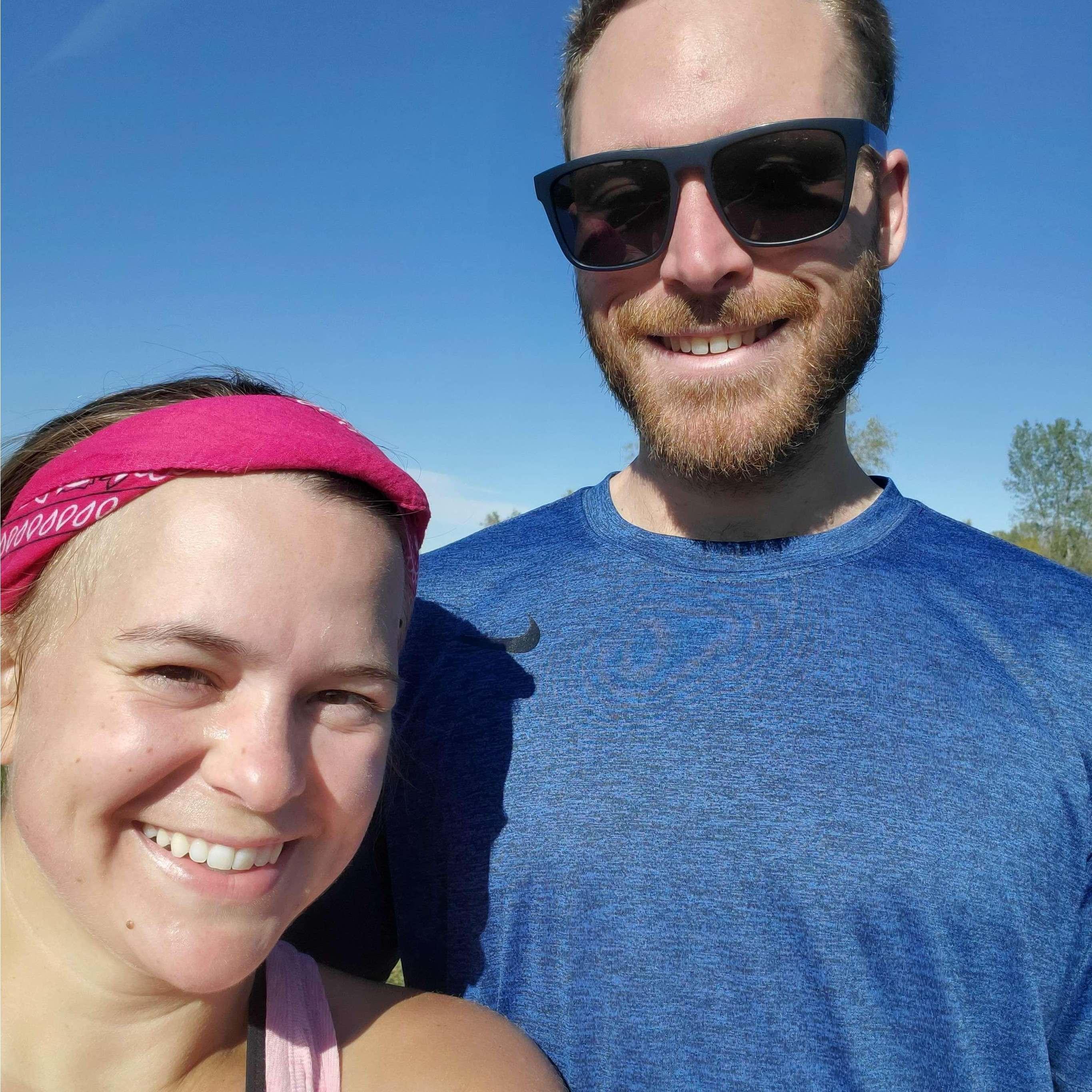 Nicole & Marc after a trail run!