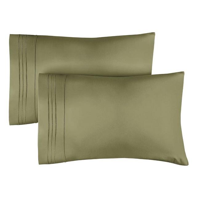 Queen Pillow Cases Set of 2 - Soft, Hotel Quality Pillowcase Covers - Comfy Bedding for Women, Men, Kids & Teens - Machine Washable Pillow Protectors - 2 Piece - Queen Size Sage Green Pillow Cover