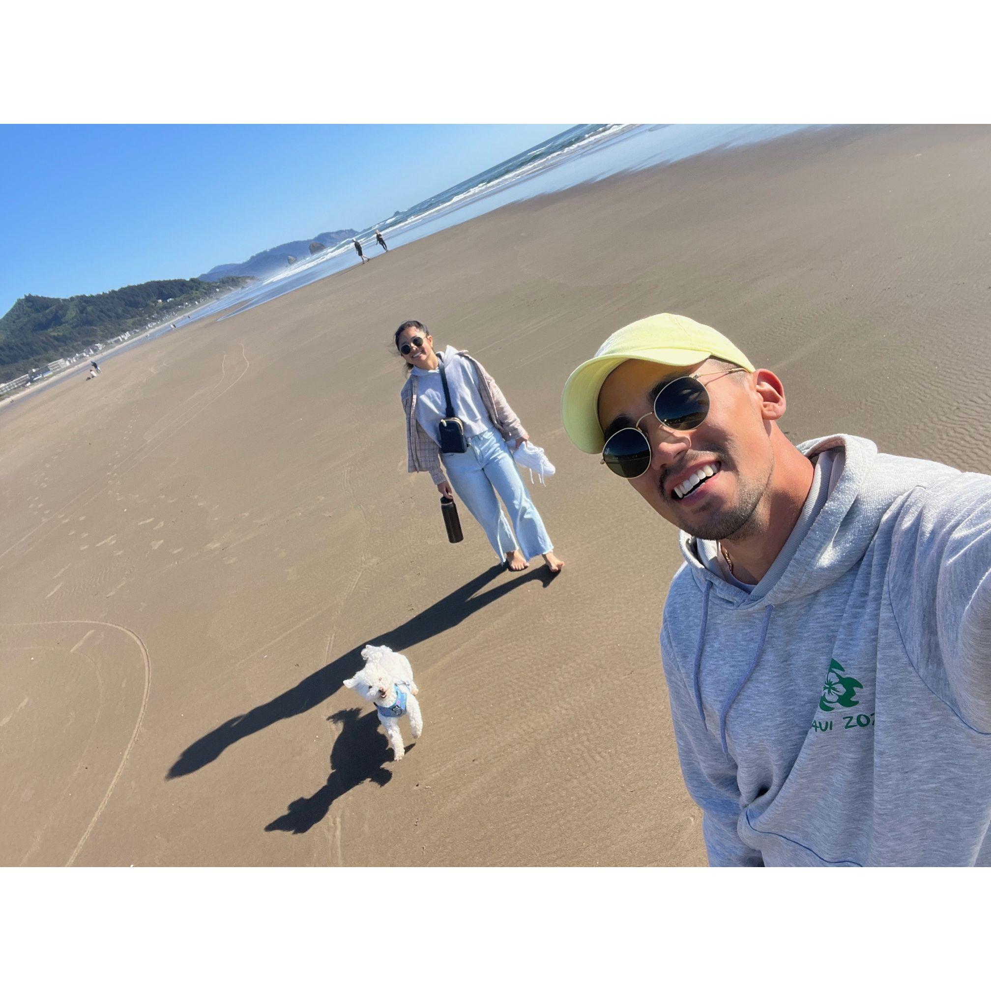 Canon Beach with our girl, Bailey