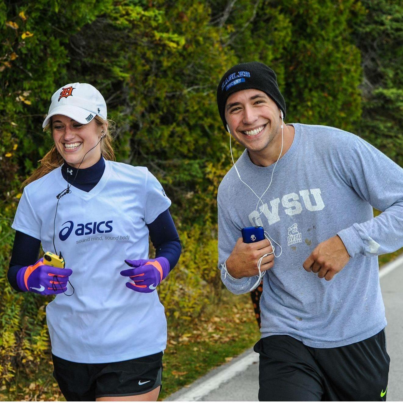 We ran a Mackinac Island 10K together. Greg was tired and I told him to suck it up - seven days later he was diagnosed with Mono. Oops.