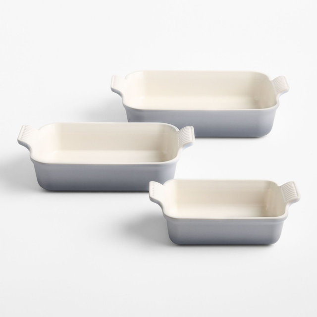 Le Creuset ® Heritage Chateau Stoneware 3-Piece Rectangular Baking Dishes Set