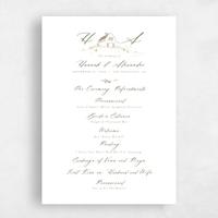 White Wedding Program - Sable