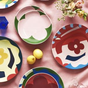 Moda Domus Set-of-Four Mixed Porcelain Dessert Plates
