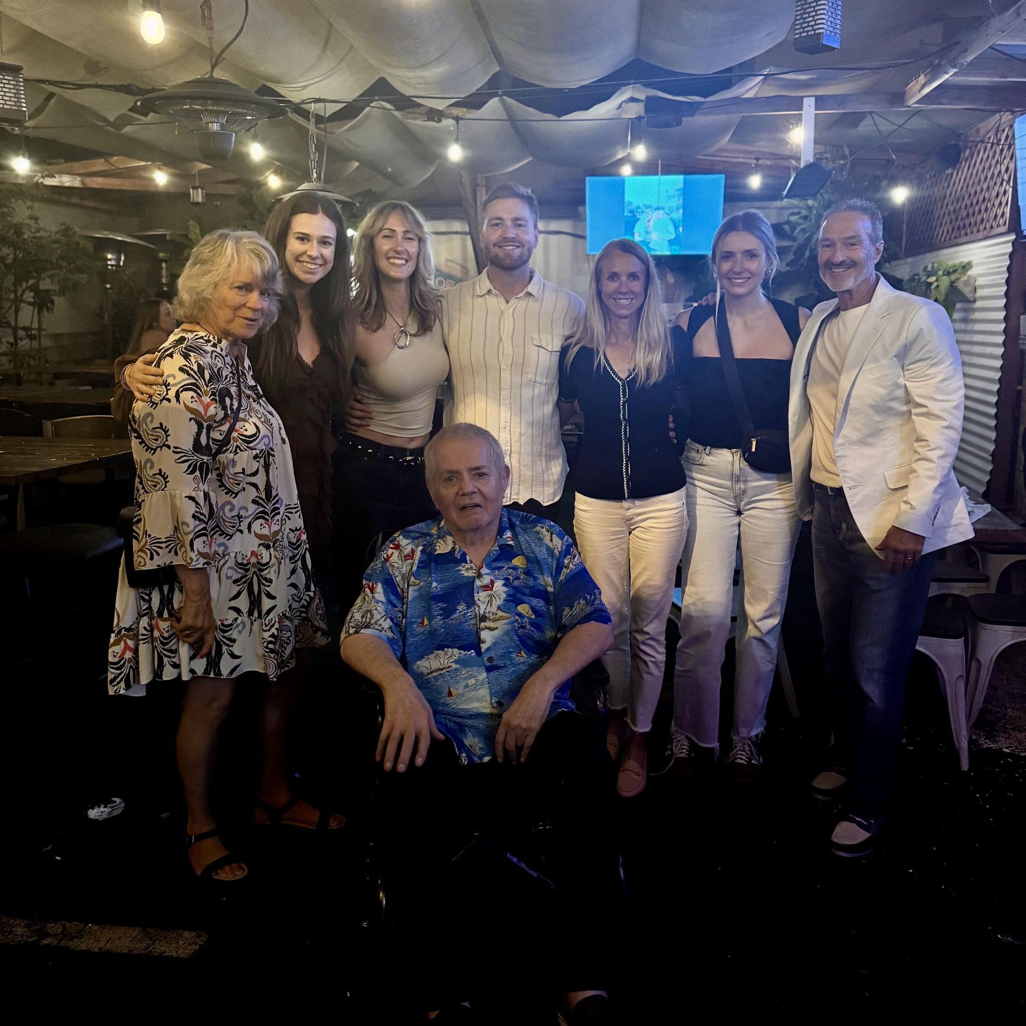 Fam pic at surprise party. :-)