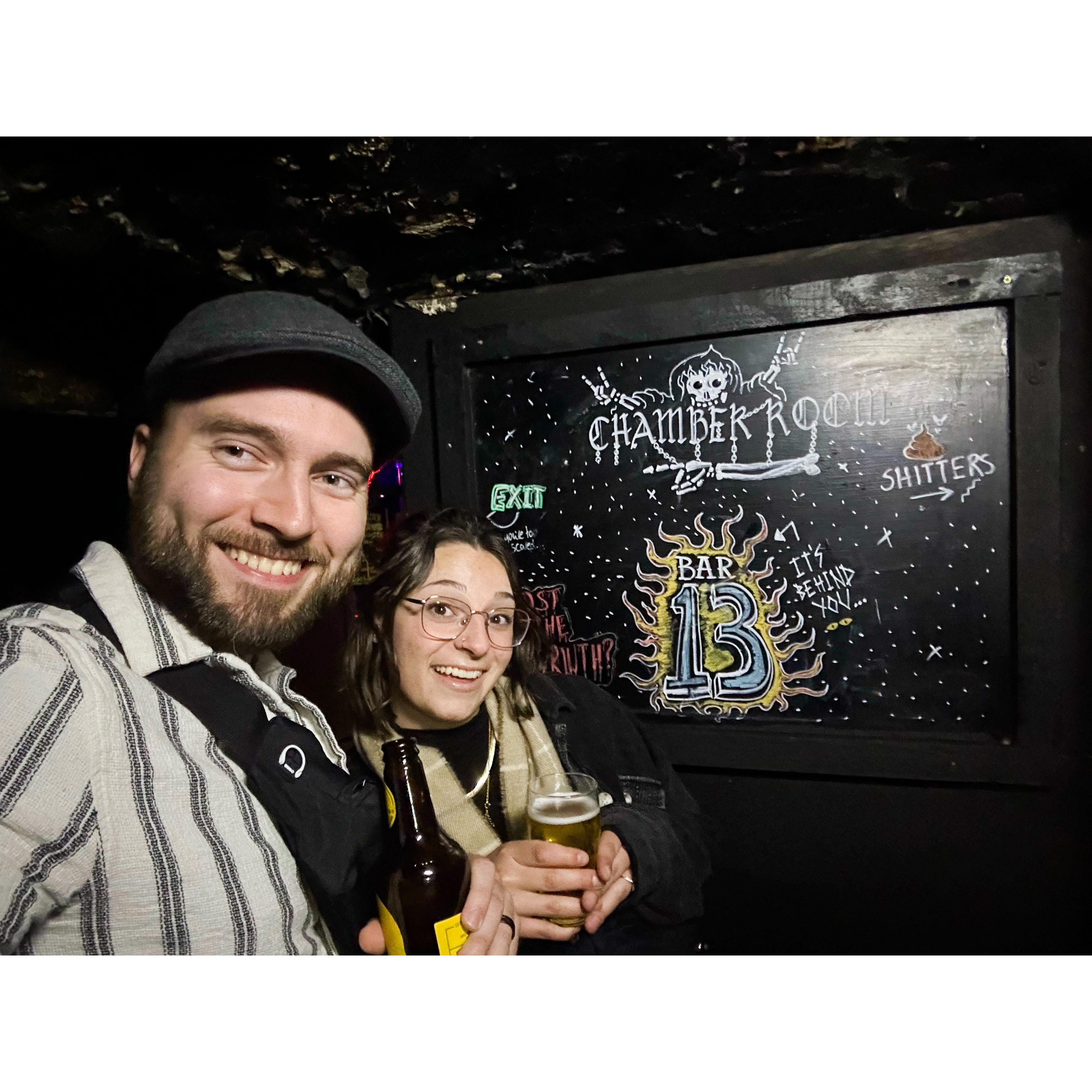 Edinburgh, Scotland. A haunted bar called Banshee's Labrynth.