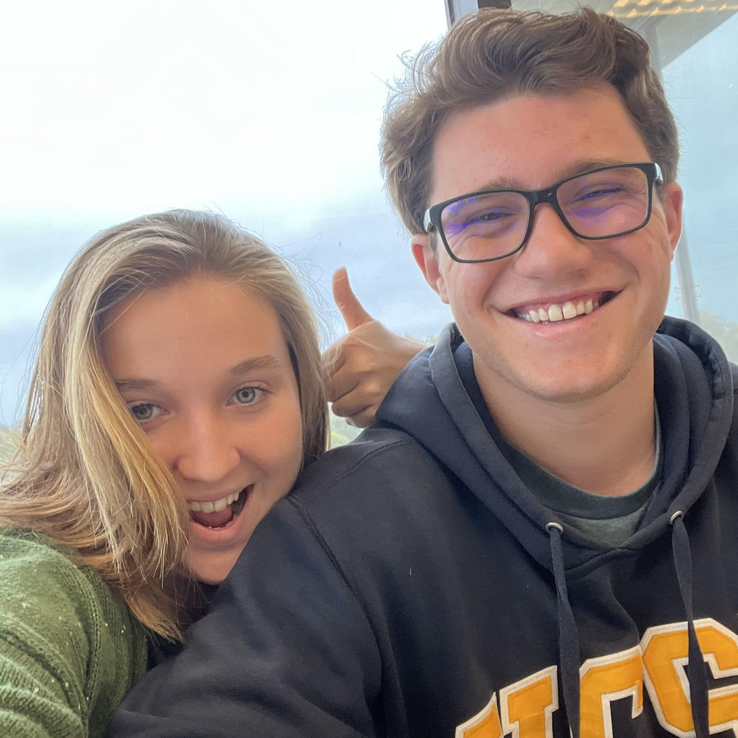 The first of many selfies and study sessions together