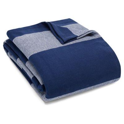 Eddie Bauer® Boylston Stripe Full/Queen Blanket in Navy